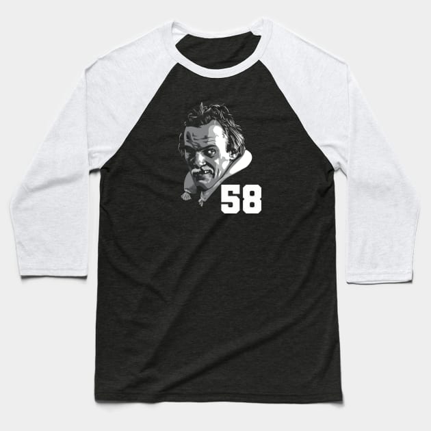 Jack Lambert greyscale Baseball T-Shirt by @johnnehill